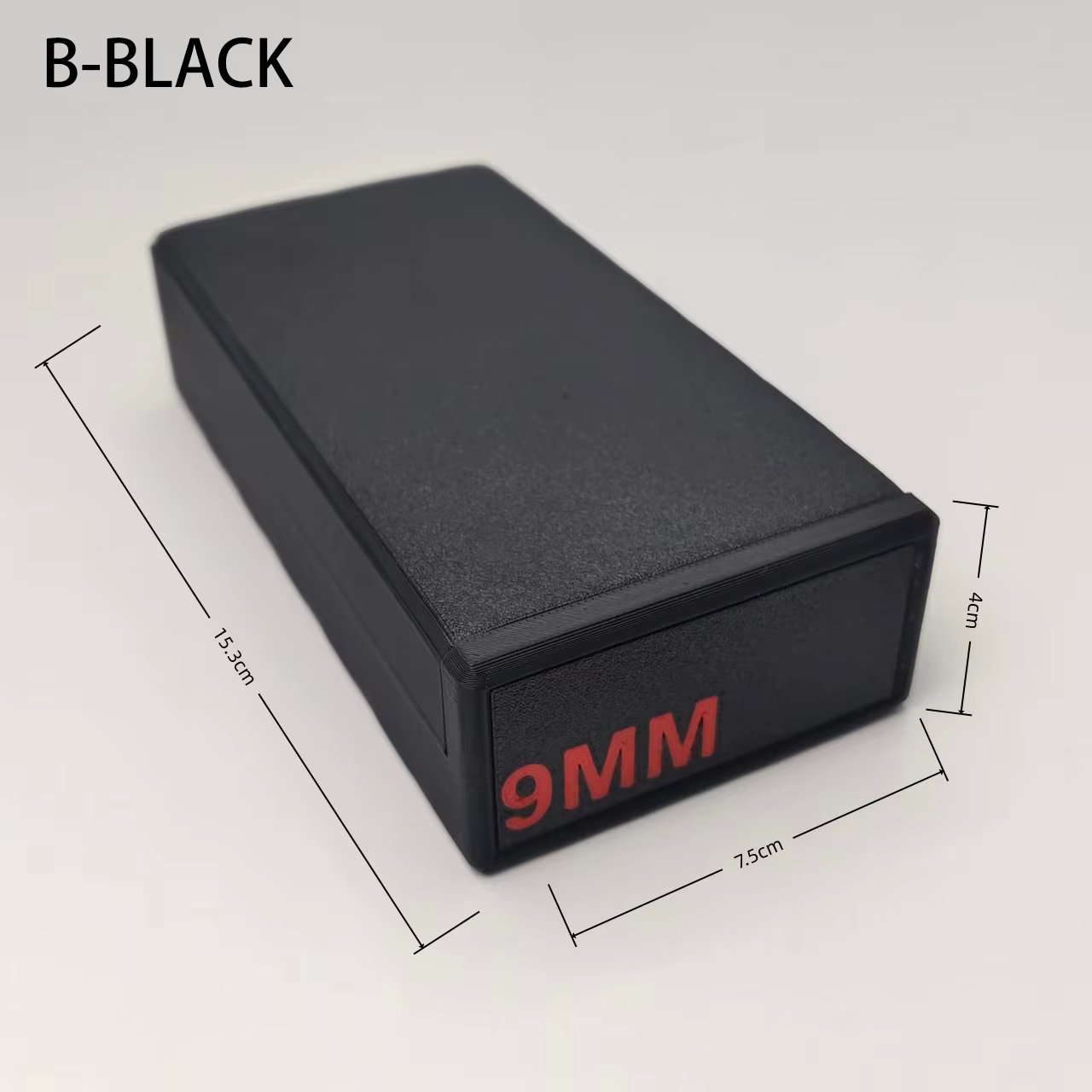 Boîte à munitions 9 mm de 50 cartouches imprimée en 3D avec couvercle coulissant – Organisateur et r