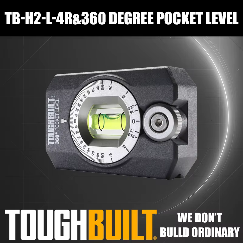 ToughBuilt TB-H2-L-4R outil de niveau de poche à 360 degrés, accessoires outils de rénovation de Con