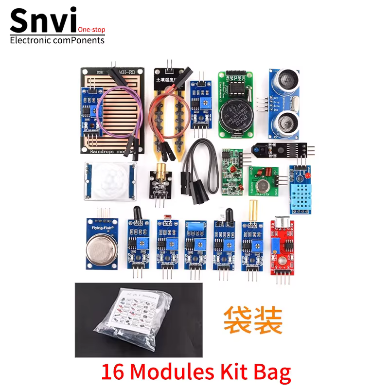 Kit de démarrage de 45 modules de capteurs avec platine d'expérimentation et fils de liaison pour Ar