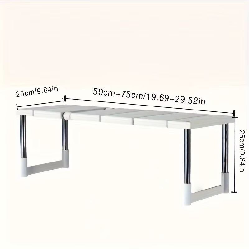 Support de rangement réglable sous évier, organisateur extensible d'armoire de cuisine et de salle d