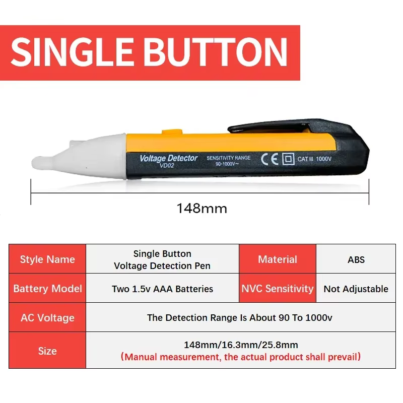 Stylo de détection de tension, indicateur électrique, capteur LCD, prise murale, détecteur de tensio