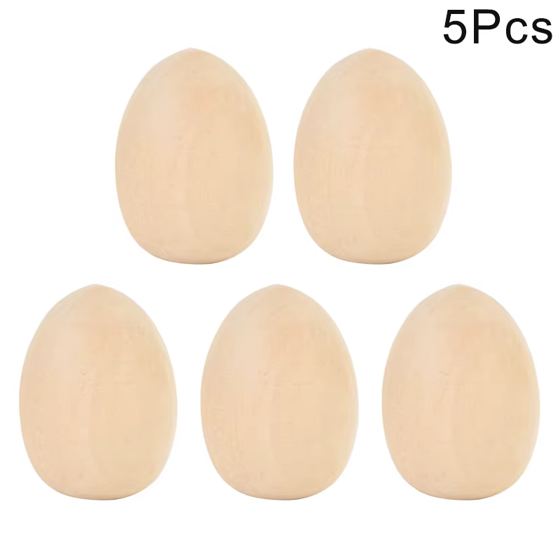 Oeufs de pâques en bois, 5 pièces, ornements artisanaux DIY, fournitures de décoration pour la maiso