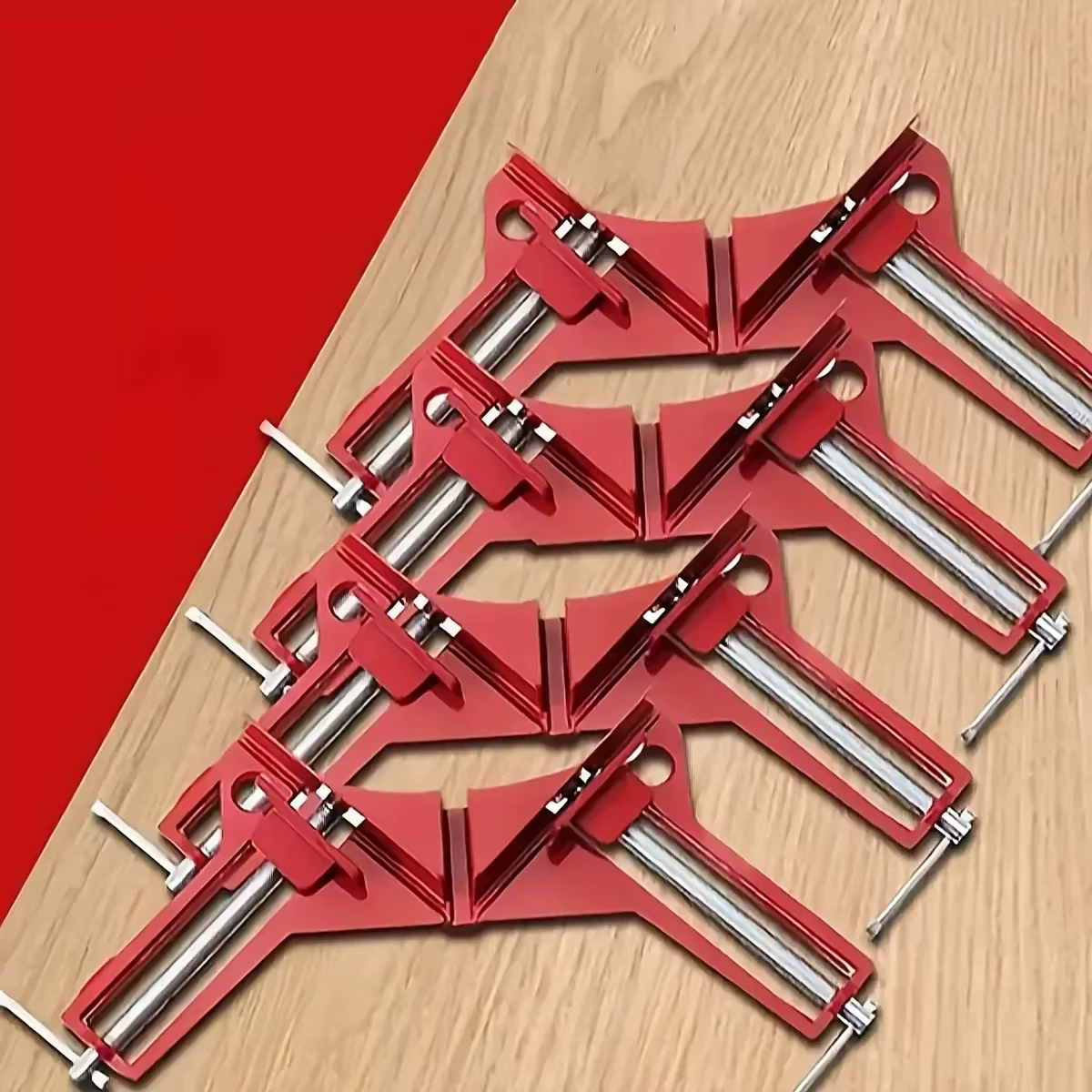 Angle droit 90 °   Pince d'angle, support de cadre pour le travail du bois, outil de fixation du ver