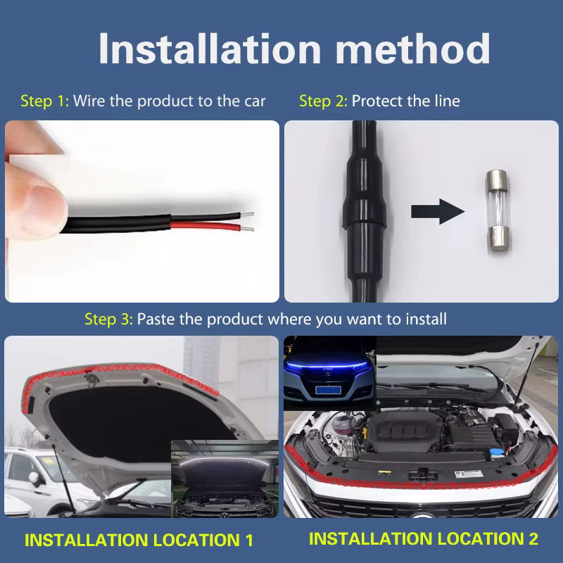 1 pièces feux de jour pour Hyundai Tucson 2021-2023 LED DRL voiture antibrouillard feux de jour auto