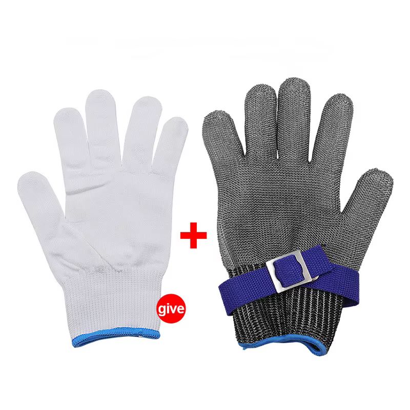 Gants Anti-coupure de sécurité, résistants aux coups de couteau, fil d'acier inoxydable, maille méta