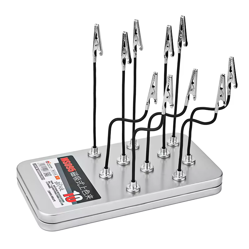 MSWZ Pinces magnétiques pliables pour peinture, 10 pièces, avec boîte de rangement métallique, pour 