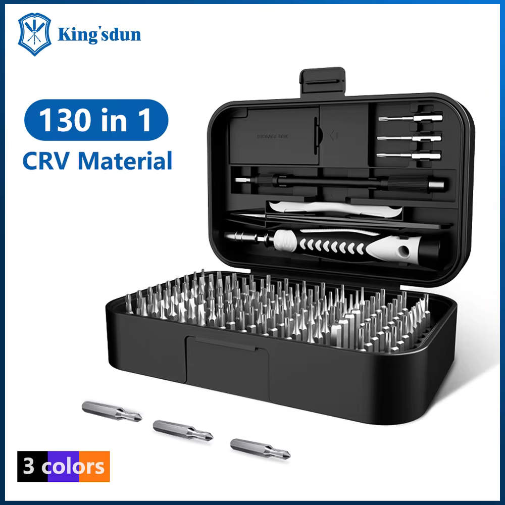 Jeux de tournevis 130 en 1, kits d'outils manuels de précision portables, petits embouts magnétiques