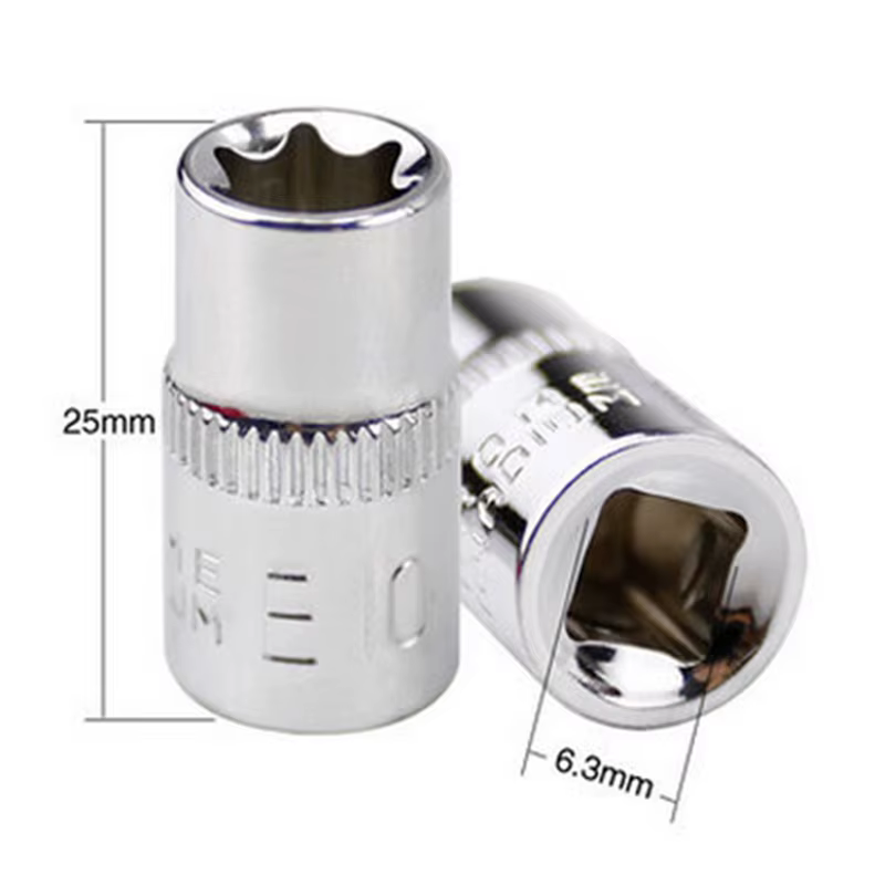Jeu de Douilles Hexagonales en Acier, Embout Femelle Torx Star E, E4, E5, E6, E7, E8, E10, Accessoir