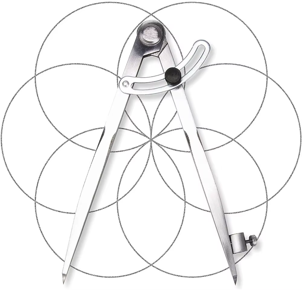 Boussole pour le travail du bois, boussole de charpentier 100MM-300MM, outil de marquage circulaire,