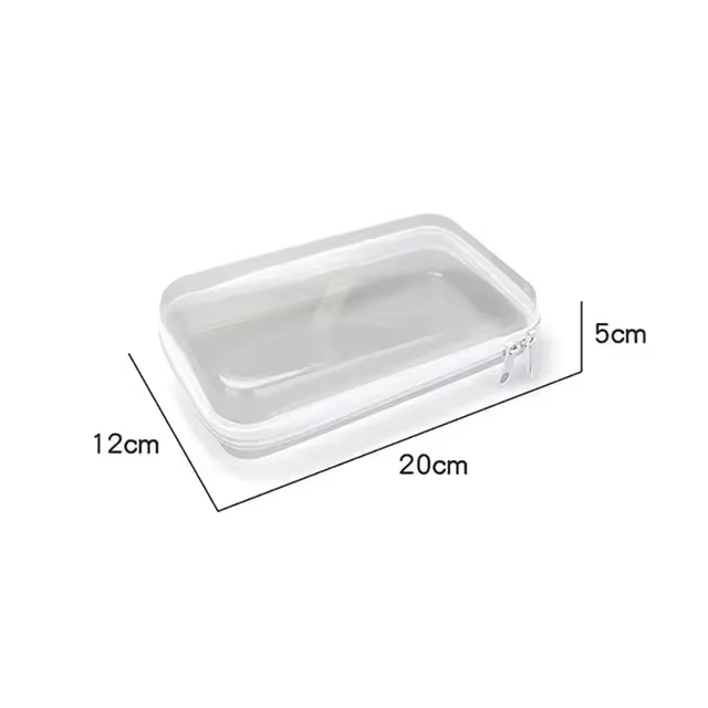 Pochette en plastique à fermeture éclair, bacs rigides, bacs de rangement, pochette rigide empilable