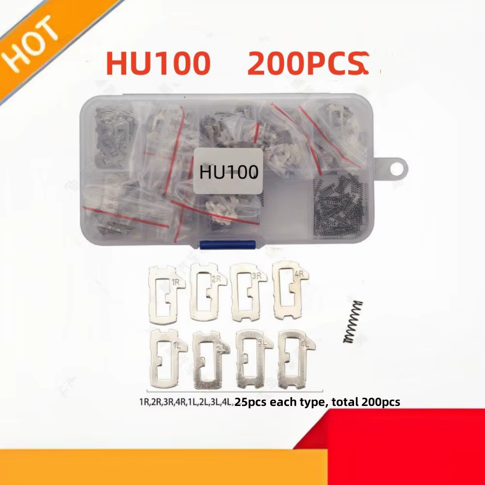 200 pièces/lot HU100 Kits de réparation de clés de serrure de voiture, accessoires de fraisage exter