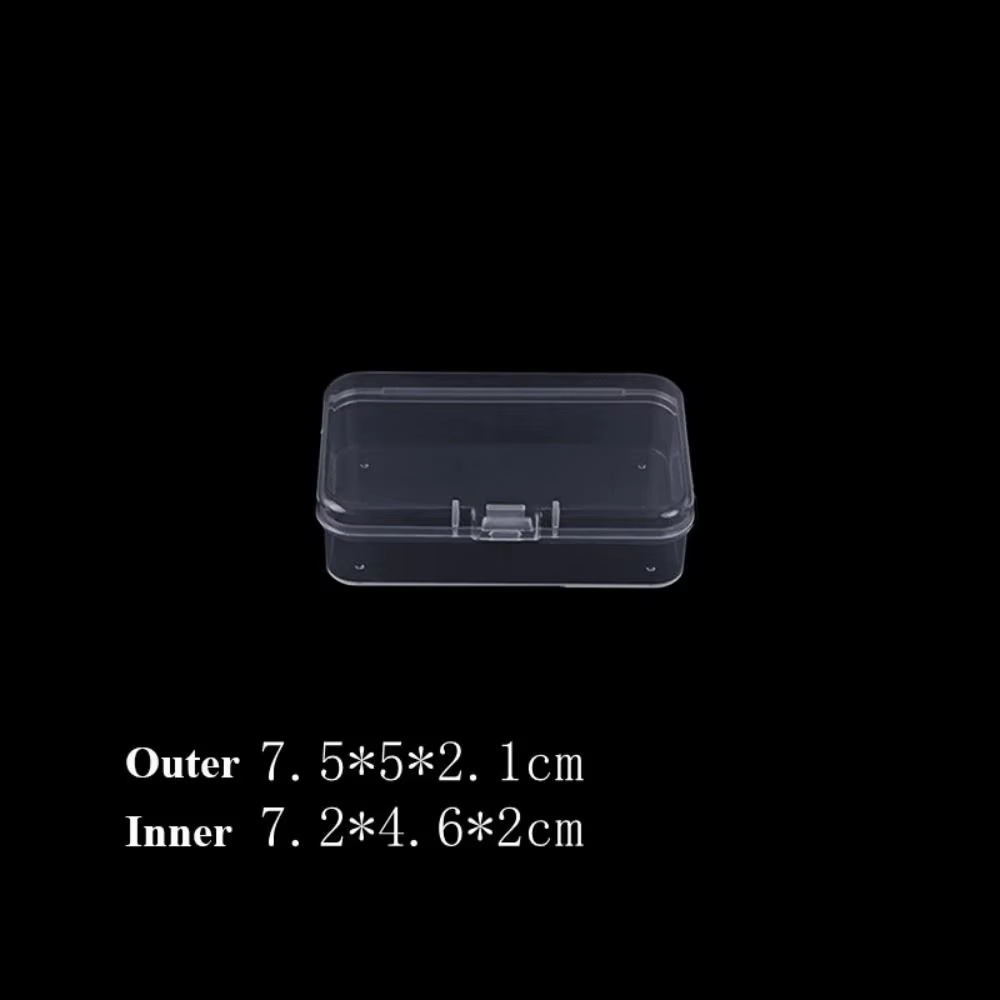 Boîte de rangement carrée transparente, étui en plastique pour petits articles, boîtes d'emballage o