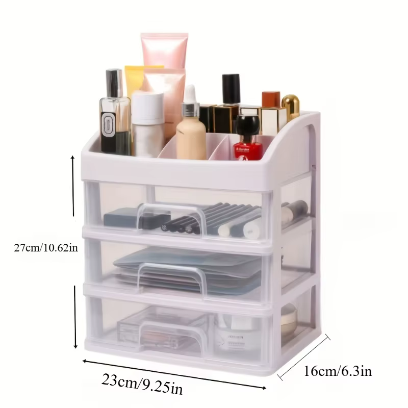 Boîte de rangement de bureau multicouche, organisateur de cosmétiques avec tiroirs, boîte de rangeme