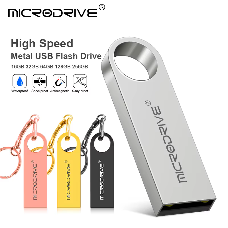 Clé USB 128 Go, Clé USB Métallique Étanche 4 Go 8 Go 16 Go 32 Go 64 Go 128 Go, Clé USB U Disk