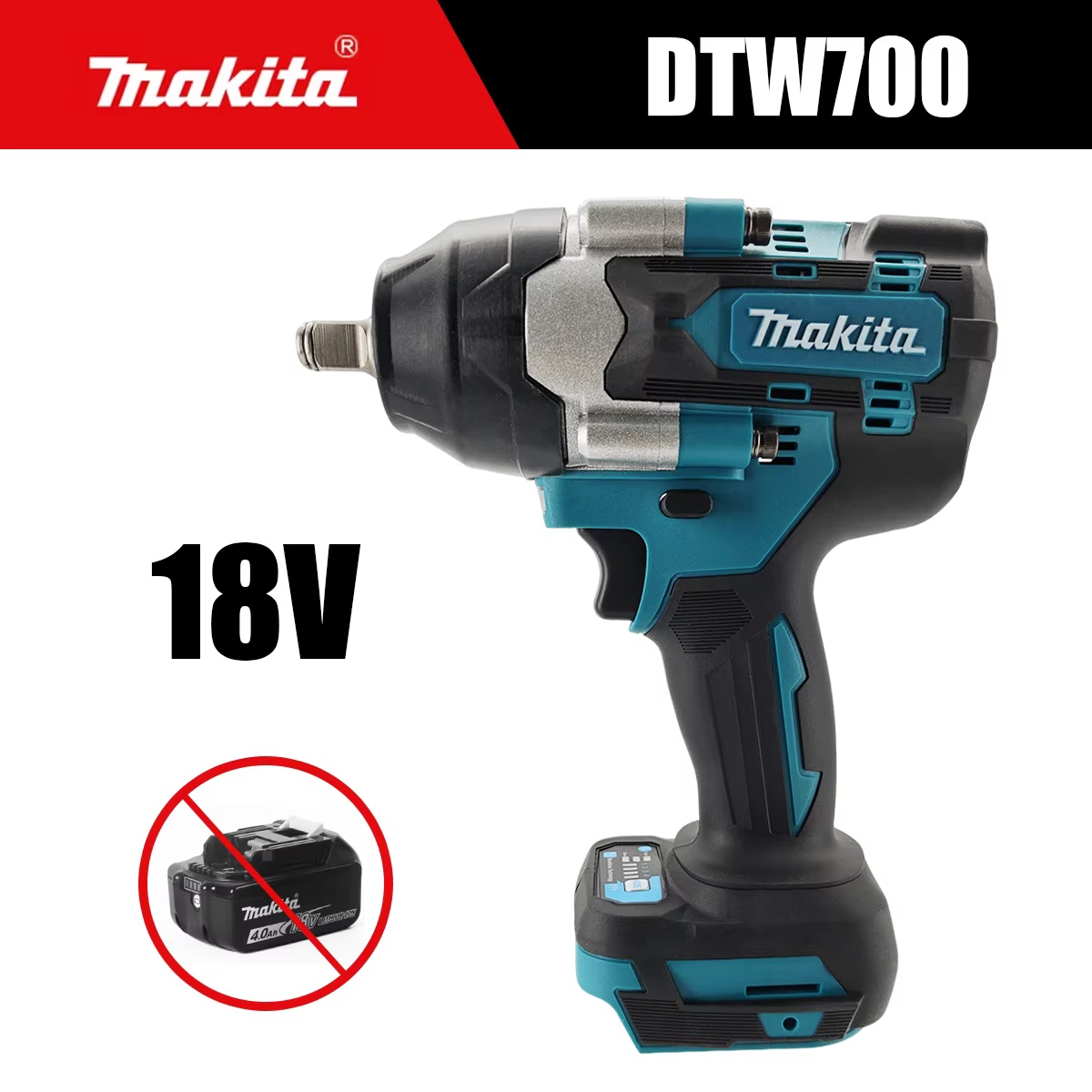 Clé à chocs électrique sans fil Makita DTW700, clé électrique sans fil 1/2 pouce pour outils électri