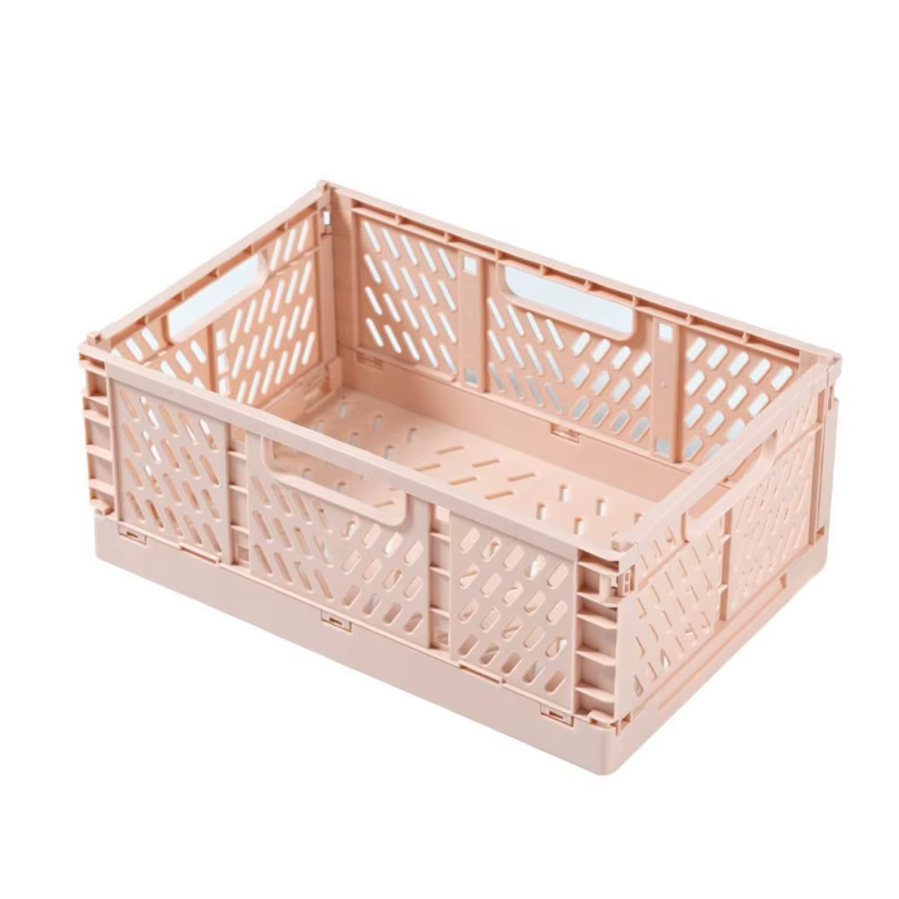 Caisse de rangement pliable fiable, paniers de rangement empilables INS, caisses Pastel en plastique