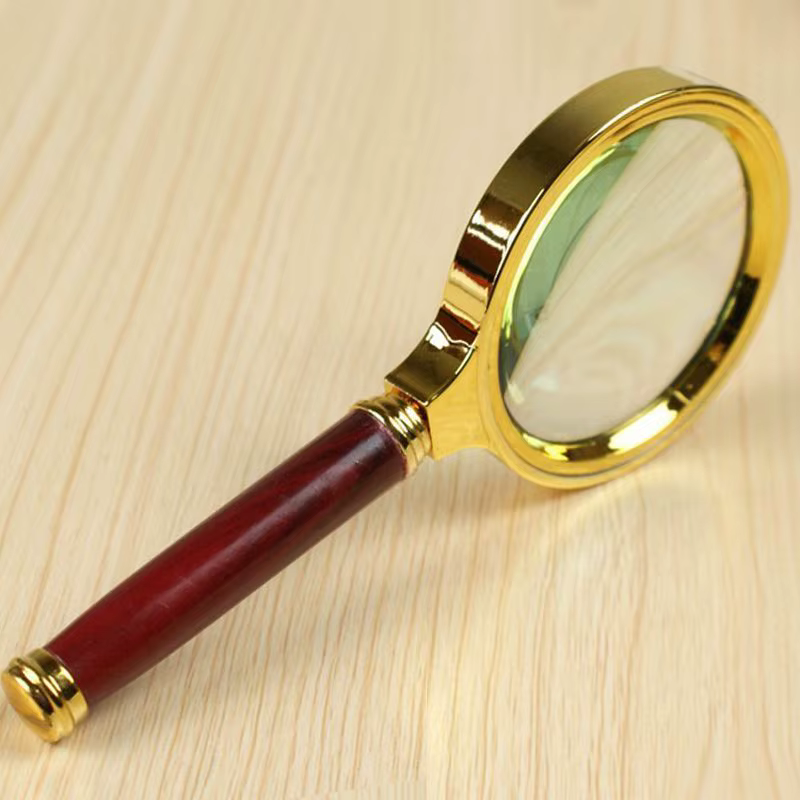 Loupe en métal, loupe portative haute définition 3-5x, adaptée à la lecture, aux expériences scienti