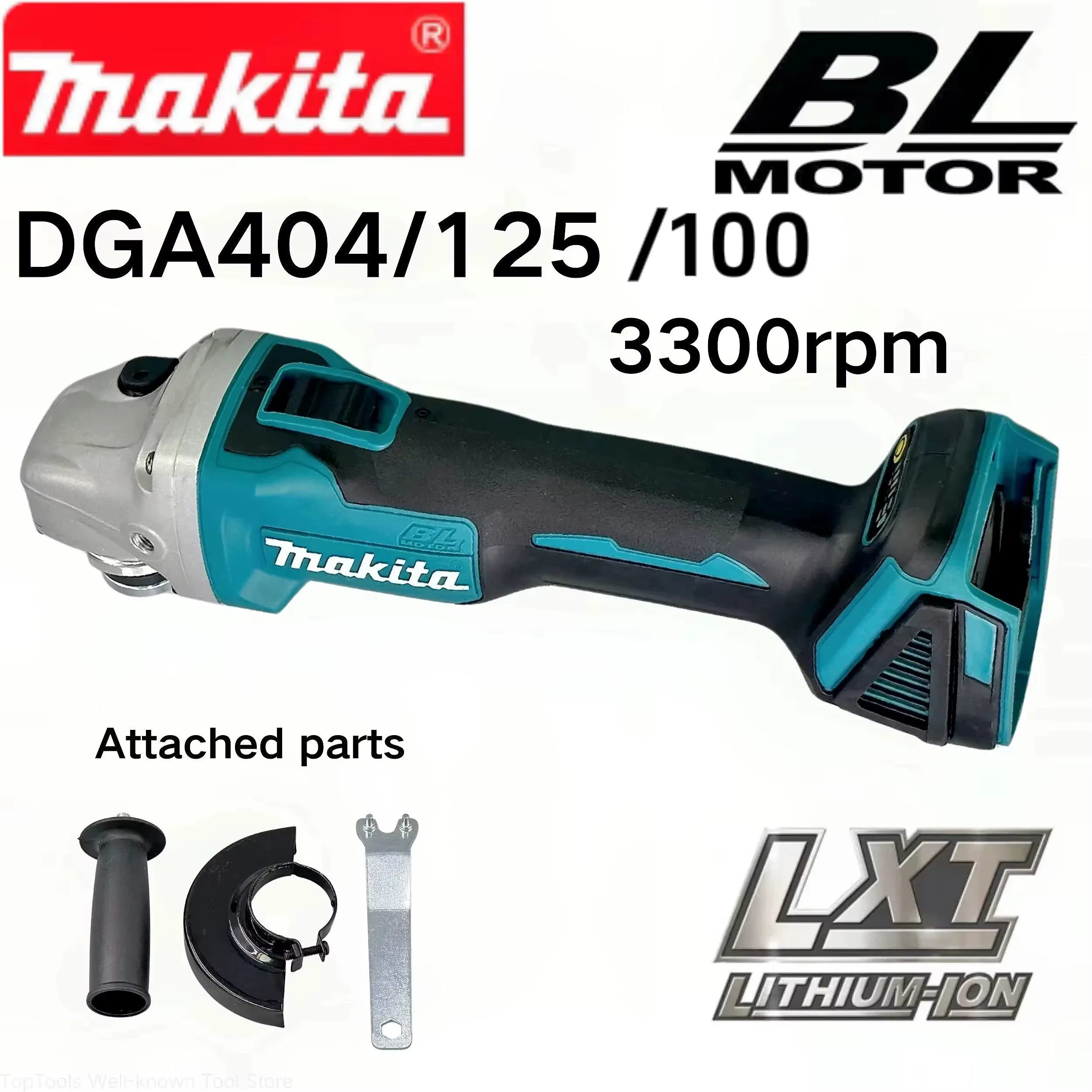 Meuleuse d'angle électrique sans fil Makita DGA404 18V haute puissance 125mm/100mm, machine de décou