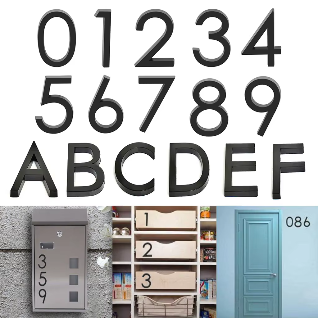 Numéros de porte auto-adhésifs de 6cm, 1 pièce, numéros de boîte aux lettres, numéros d'adresse de r