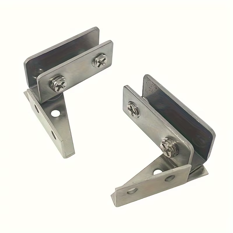 Charnières en aluminium pour portes de placard, charnières en L pour portes de placard, accessoires 