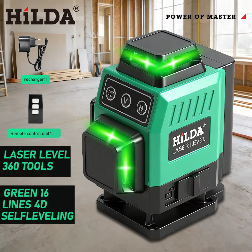 HILDA 16/12 lignes niveau laser ligne verte SelfLeveling 360 horizontal et vertical super puissant f