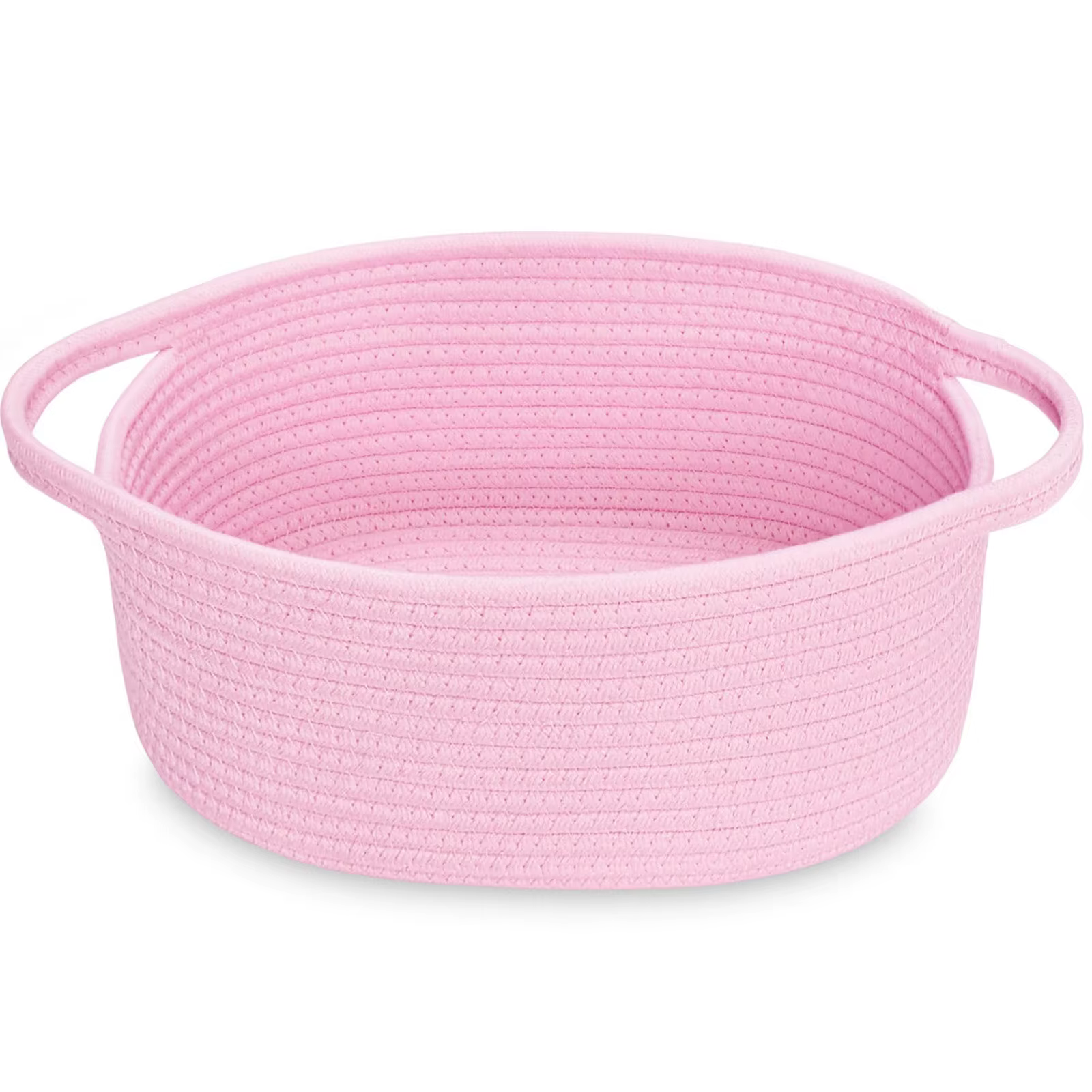 Panier de rangement tissé blanc avec poignée, conteneur pour cadeaux avec sac et rubans, organisateu
