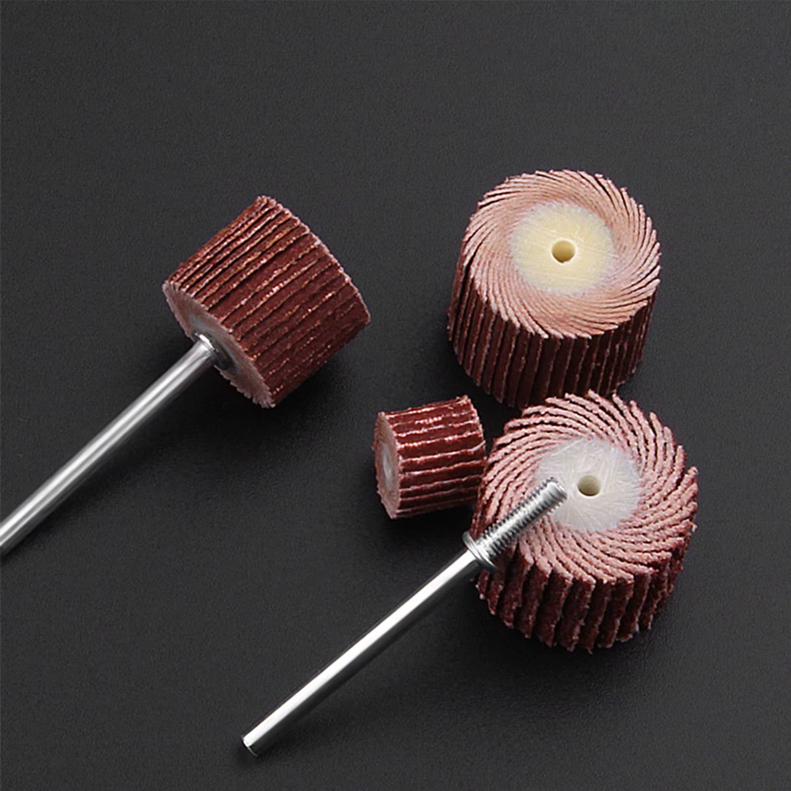 Roues de ponçage à lamelles de 10mm, 23 pièces, pour accessoires Dremel, meuleuse, ponceuse à clapet