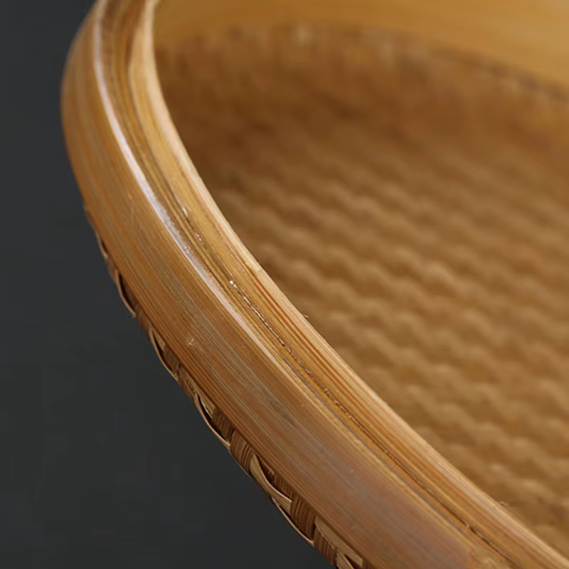 [CLOS] panier de rangement de thé fait à la main en bambou Pu 'Er panier de rangement de thé boîte-c