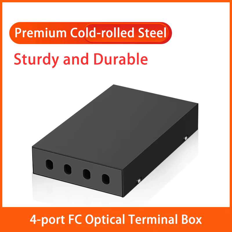 Boîtier terminal fibre optique BYXGD SC/FC/ST/LC 4 ports entièrement équipé en acier laminé à froid 