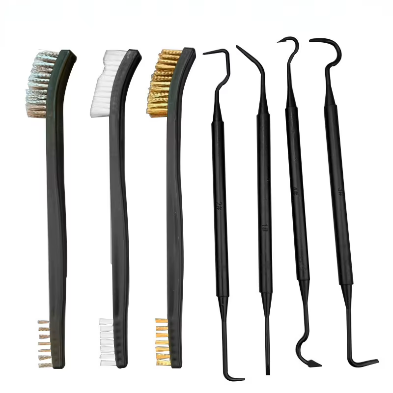 ALLSOME – ensemble de brosses métalliques d'acier à Double extrémité et de choix en Nylon, Kit unive