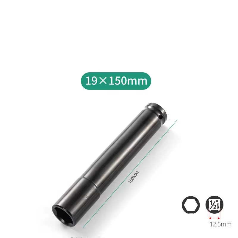 Clé à douille à 6 points à Impact profond de 150mm de Long, adaptateur d'entraînement de 1/2 pouces,