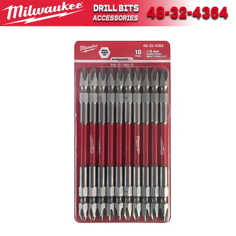 MILWAUKEE 48-32-4364D Impack Double extrémité Bits 10 pièces PH2 110MM ensemble d'embouts électrique