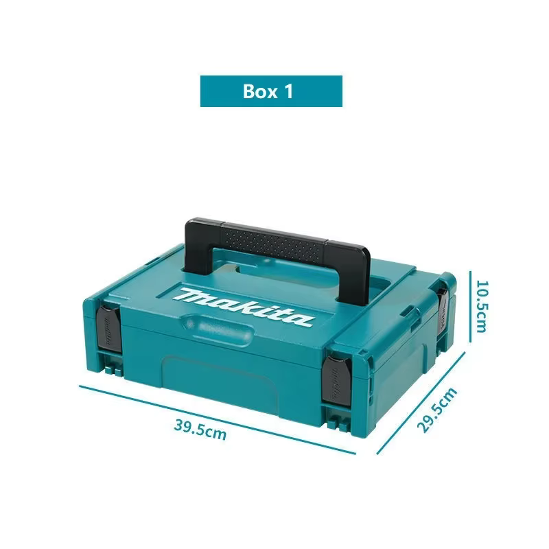 Makita MAKPAC – boîtier en plastique combiné, perceuse électrique multicouche, boîte de rangement d'