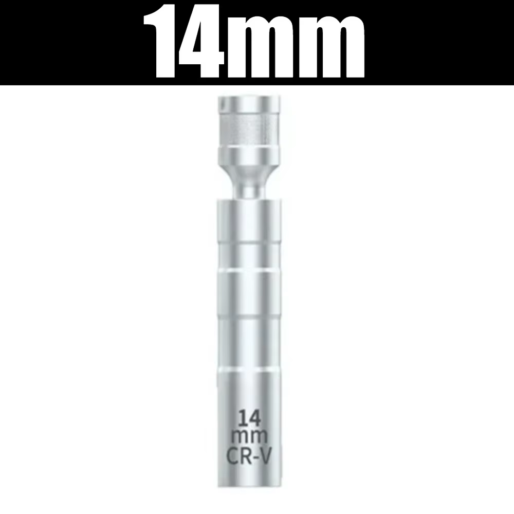 Clé d'extraction de bougies d'allumage 14 mm, 16 mm, 18 mm, 21 mm avec manchon magnétique pivotant à