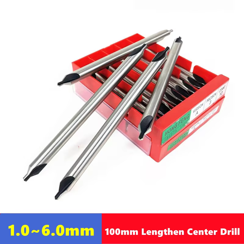 Foret central A étendu de 100mm W6542 HSS pour le traitement des métaux, perçage central, positionne