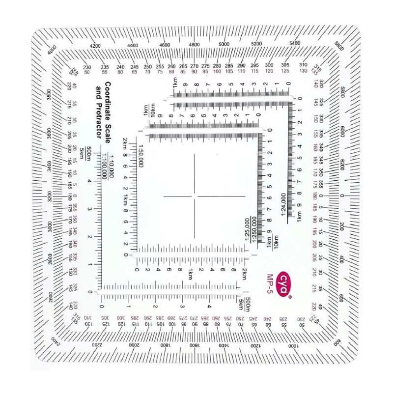 Échelle de carte flexible topographique et rapporteurs Règle de lecture militaire UTM/MGRS