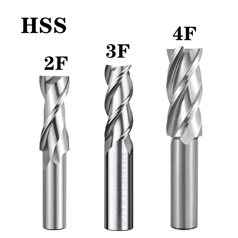 Fraise HSS 2 3 4 cannelures, fraise en acier rapide, Machine D3mm-20mm, outil CNC pour le processus 