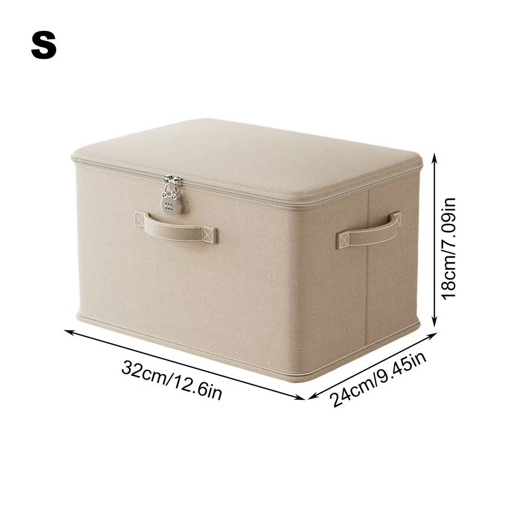 Boîte de rangement verrouillable avec poignée, paniers de rangement lavables, empilables, sécurisés,