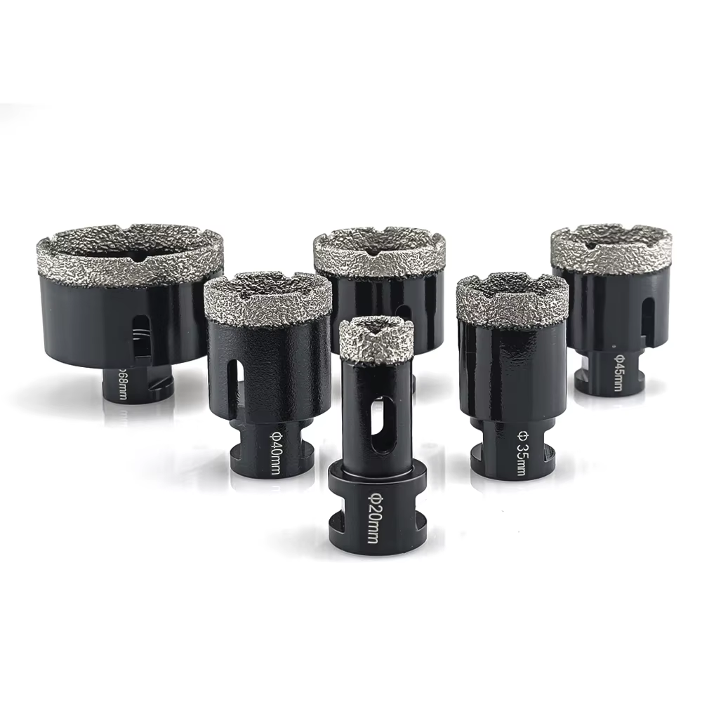 1 pièces M14 fil diamant sec brasé sous vide forage noyau de forage ensemble carreaux de porcelaine 