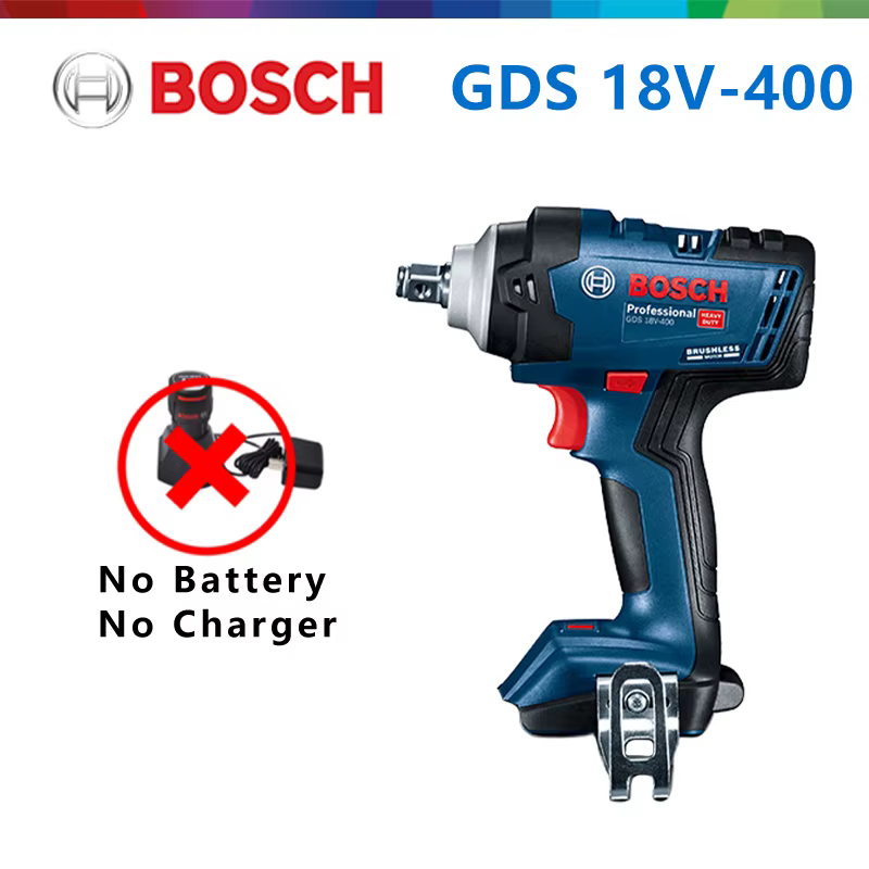 Bosch-Torque de tournevis à percussion sans fil sans balais, outils électriques sans batterie, GDS, 