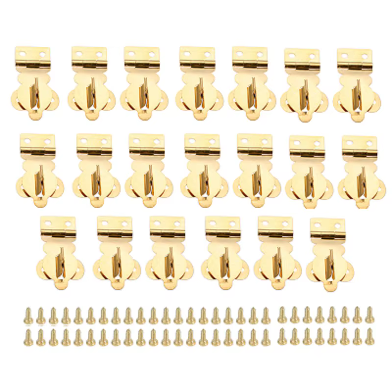 Cadenas de sécurité pour porte de tiroir de maison, 20 pièces, loquet, serrures dorées, Mini boucles