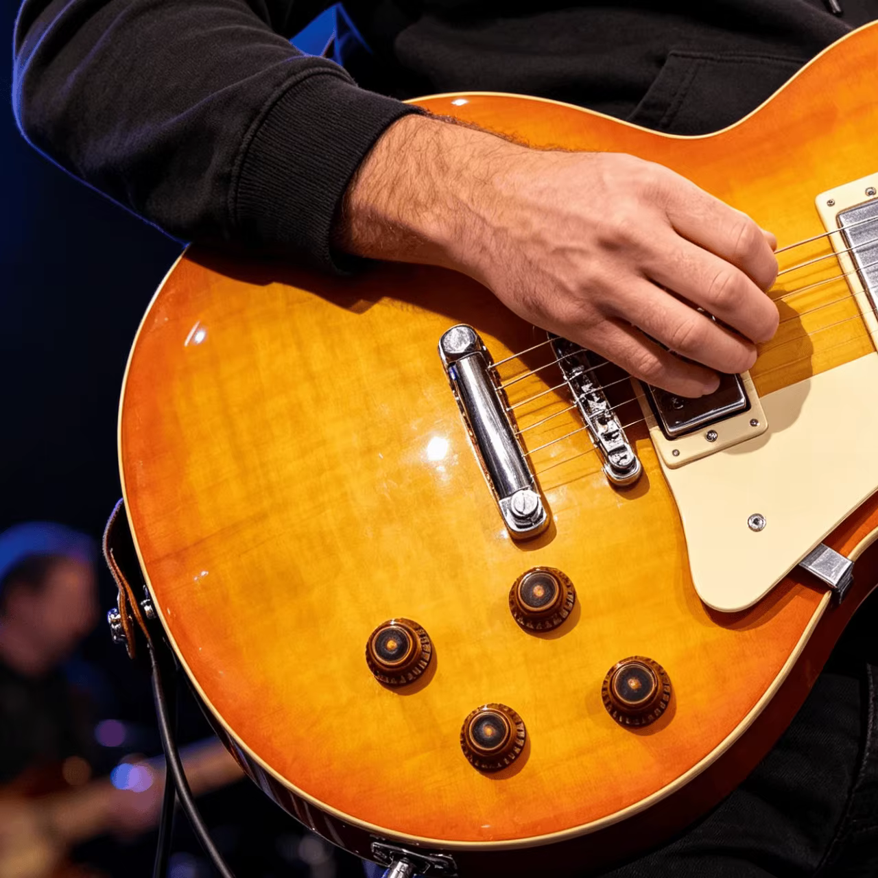 Guitare électrique, 39 pouces, 6 cordes, double micro, finition jaune, touche en palissandre, corps