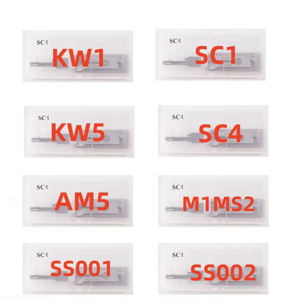 Outils de serrurier Lishi Styles Tools KW1 M1/M2 AM5 KW5 SC1 SC4 M1 MS2 SS001 PRO SS002 PRO 2-en-1