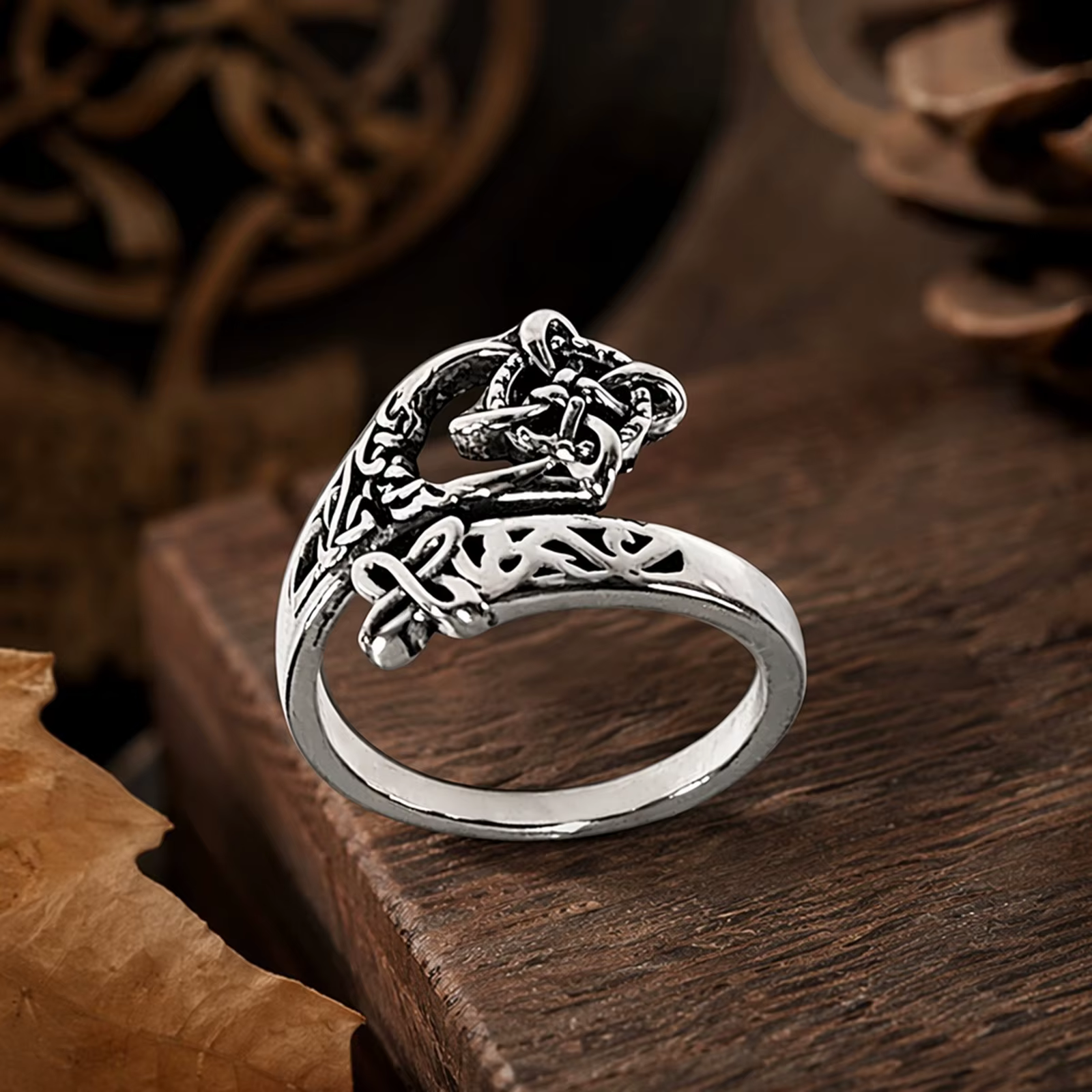 Bague ajustable en argent avec nœud de protection pour femmes, idéale pour épouse, fille, mère – Bij