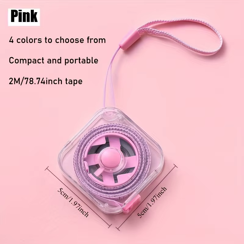 Ruban à mesurer souple mini de 2 mètres/6 pieds, portable, utilisé pour la couture, la mesure du cor