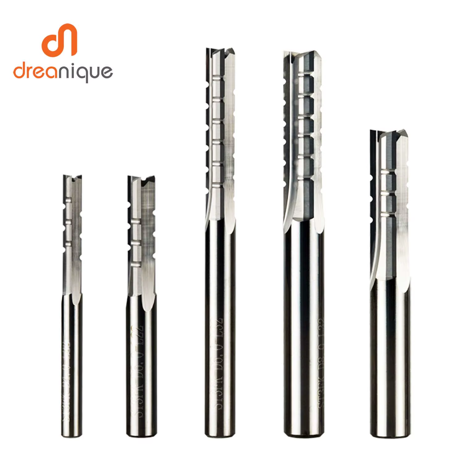 Dreanique 1pc 3 cannelures droites carbure fraise Chipbreaker travail du bois sculpture CNC coupe fe