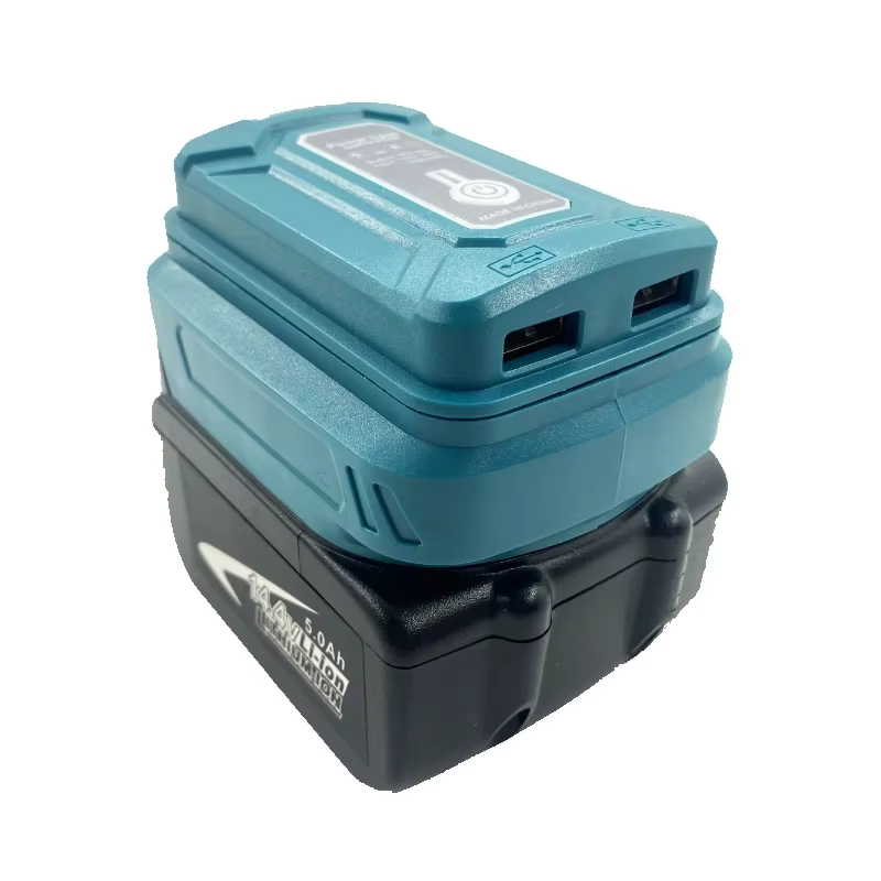 Pour Makita/HongSong/BoDa/FoGo 18V Li-ion batterie adaptateur avec lampe à LED lampe de poche double