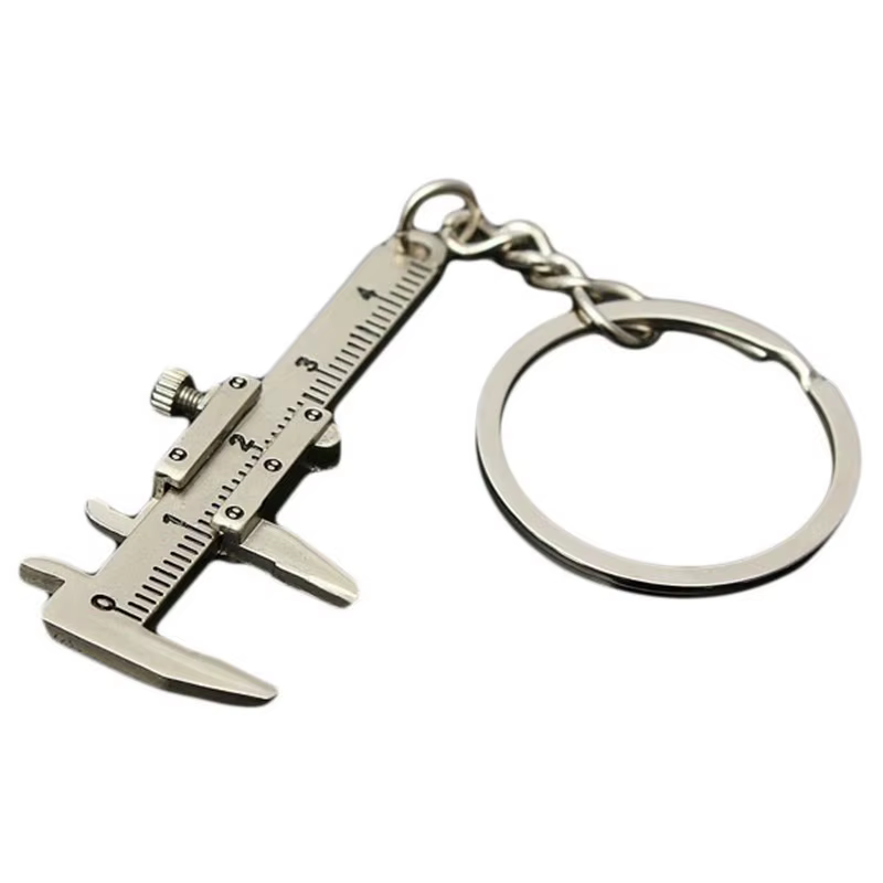 Mini règle en métal Vernier pied à coulisse Portable 0-40mm porte-clés outils de mesure voiture Turb