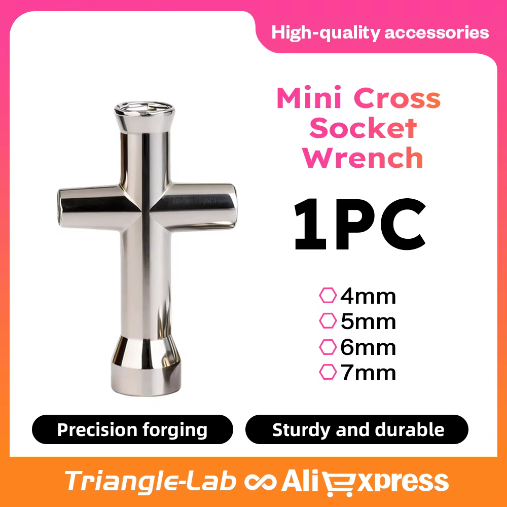 Clé à douille triangulaire Mini Cross-Head Trianglelab, quatre tailles (4 mm, 5,5 mm, 6 mm, 7 mm), l