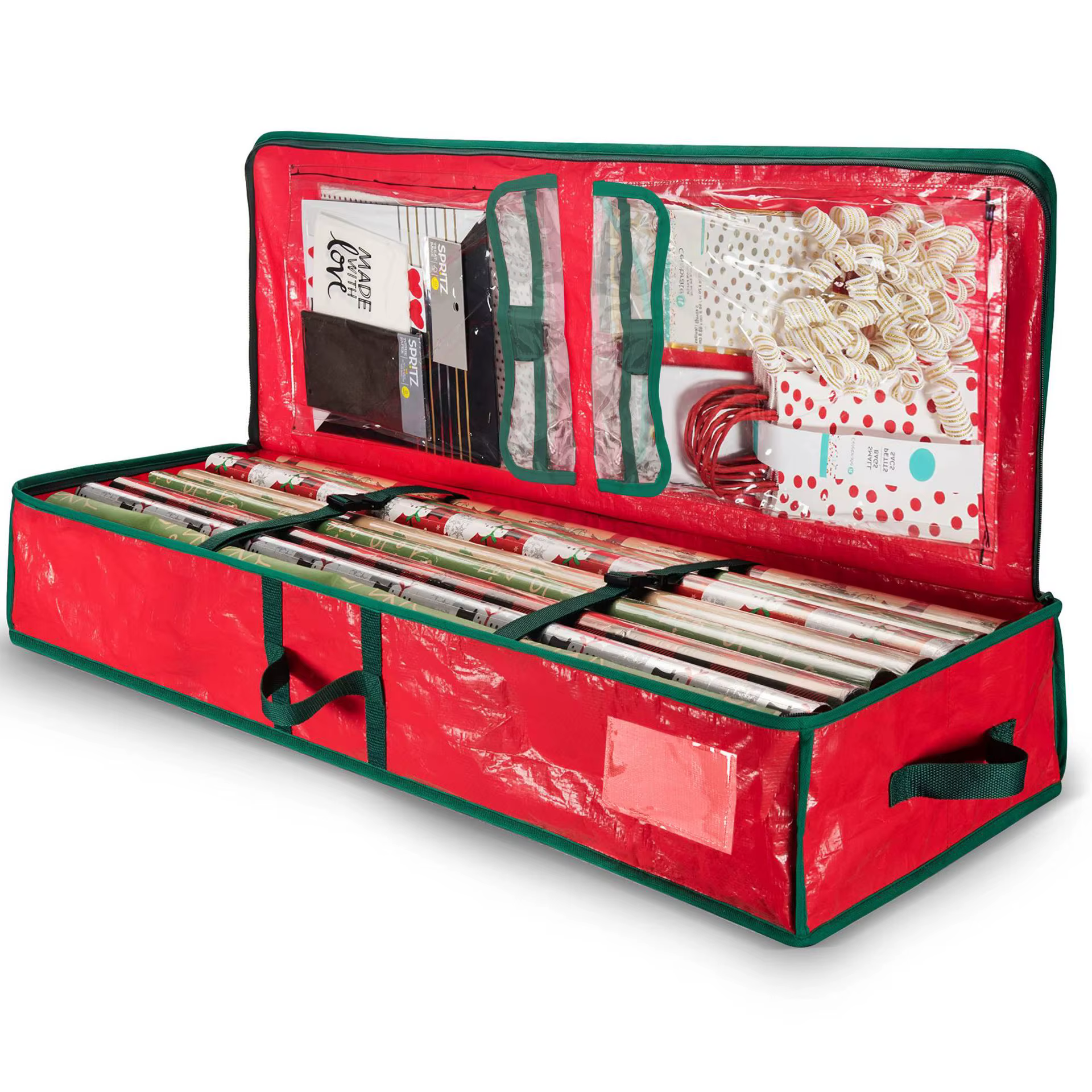 Conteneur de rangement pour papier cadeau pouvant contenir jusqu'à 27 rouleaux de 1 3/8 pouces de di